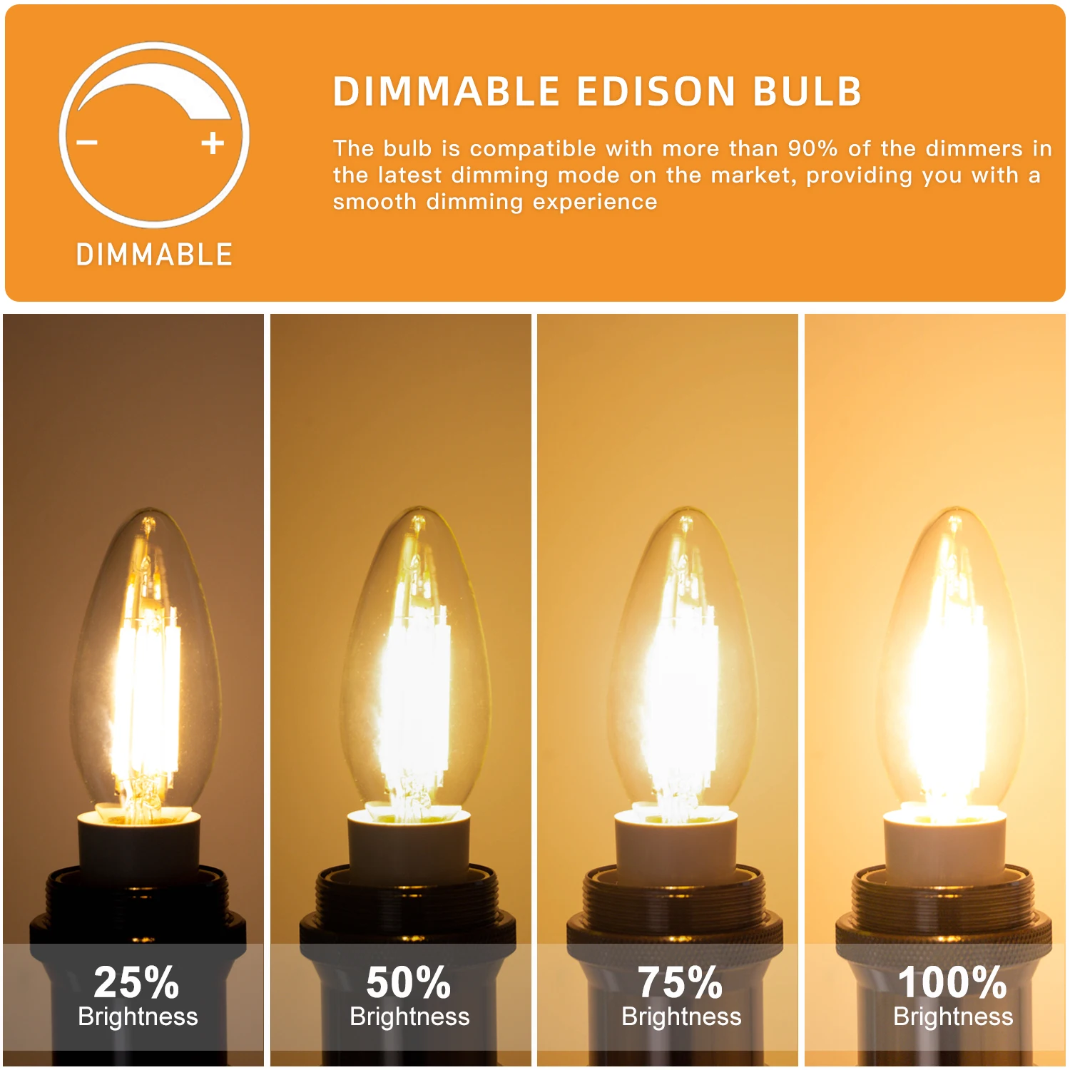 Vintage LED Candle Bulbs Set of 10 4 Vintage LED Candle Bulbs Set of 10 - Image 4