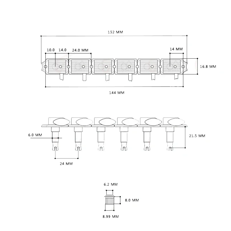 Vintage Guitar Tuner Set with Metal Housing 6 Vintage Guitar Tuner Set with Metal Housing - Image 6