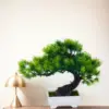 Realistic Artificial Bonsai Tree with Modern Pot