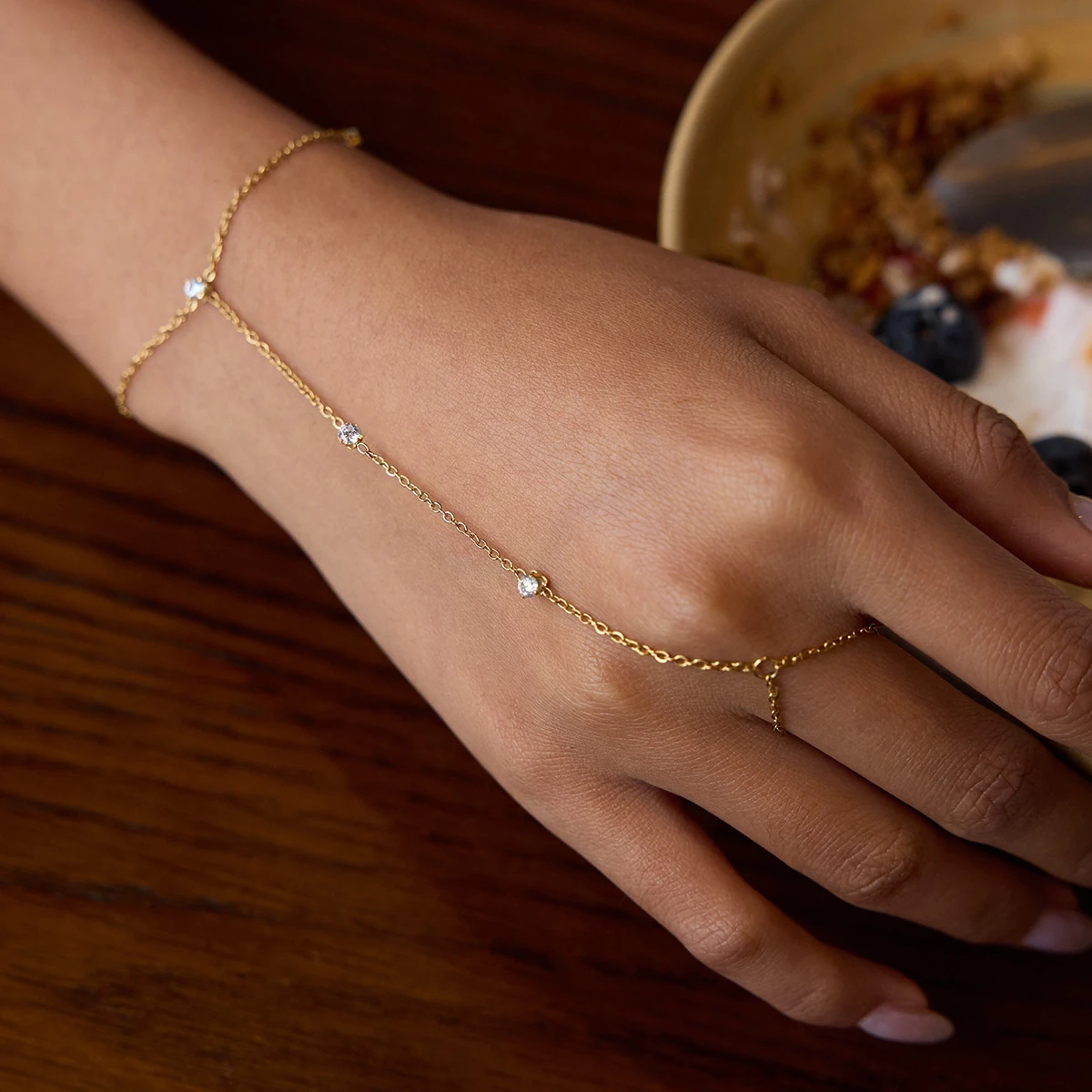 Stainless Steel Gold Bracelet JDB0304003 3 Stainless Steel Gold Bracelet JDB0304003 - Image 3