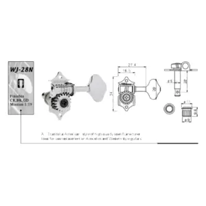 Vintage Chrome WJ-28N Guitar Tuners 11 S3130451977a647ccaac3b1128df358171