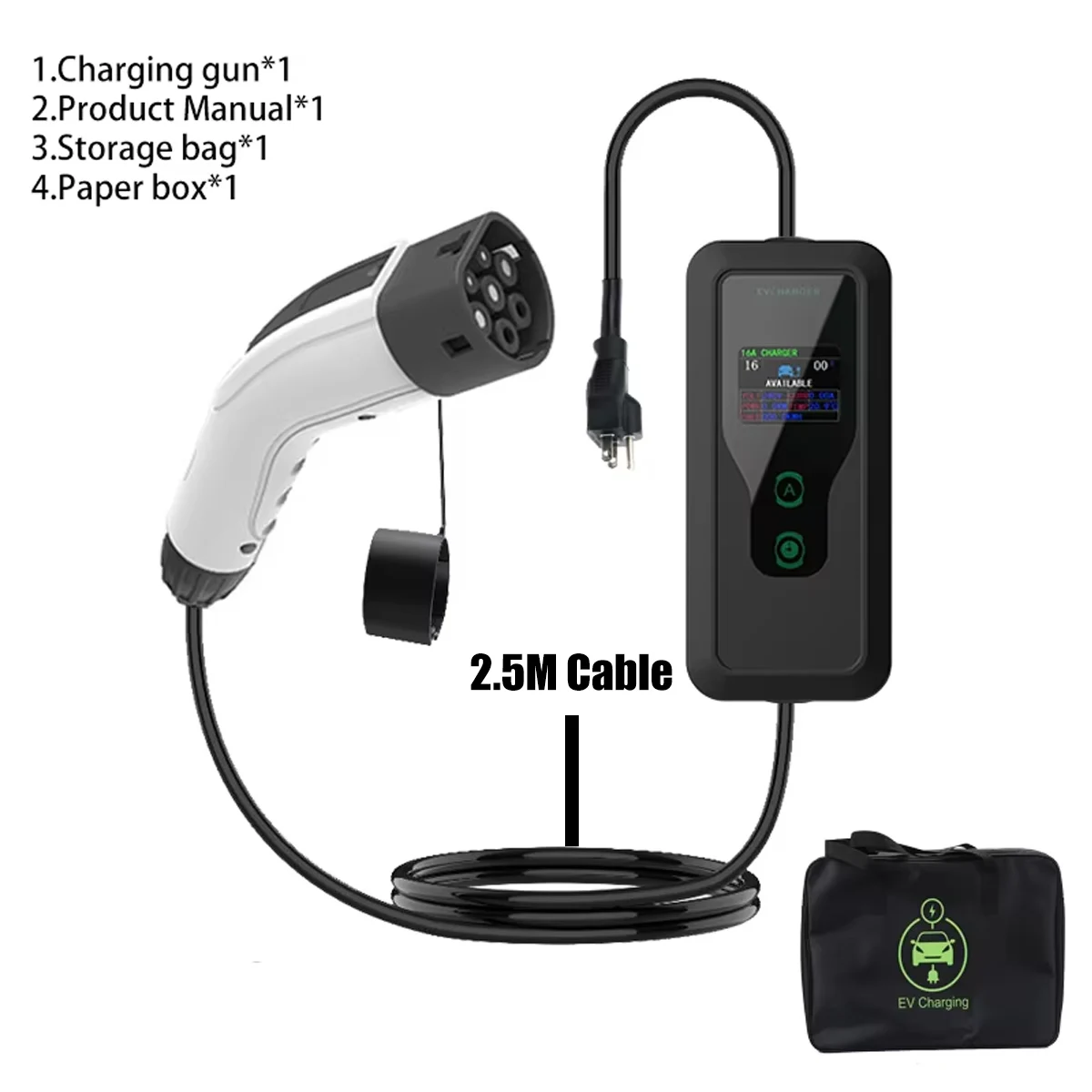 Black Portable EV Charger with Digital Display 10 Black Portable EV Charger with Digital Display - Image 10