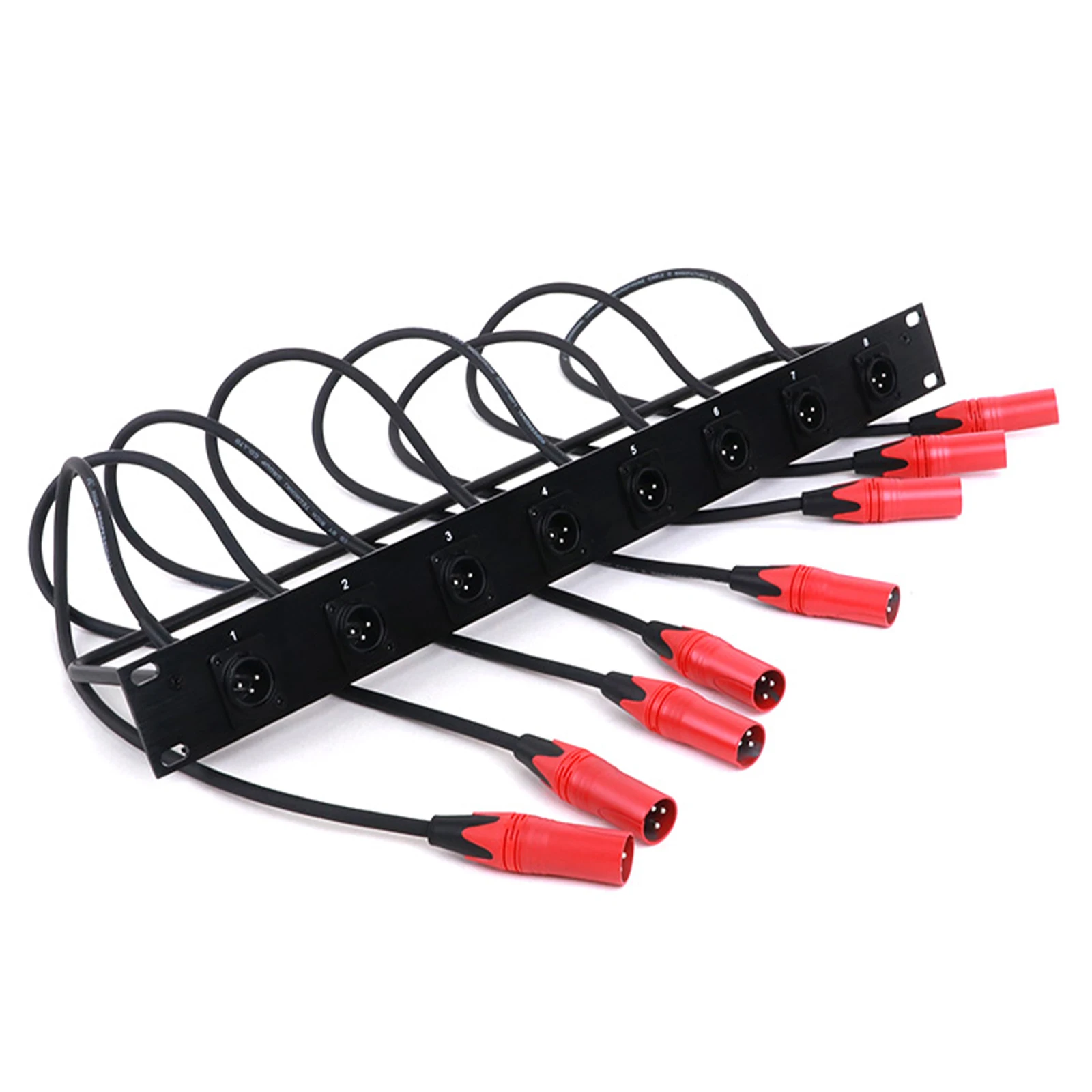 Professional 1U XLR Patch Panel with 8 Male Connectors 5 Professional 1U XLR Patch Panel with 8 Male Connectors - Image 5