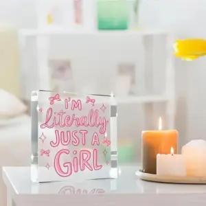 Vibrant 4x4 Acrylic Sign with Pink Accents 8 S31caeb9ef4b84100bb61563e5f33fbc4V