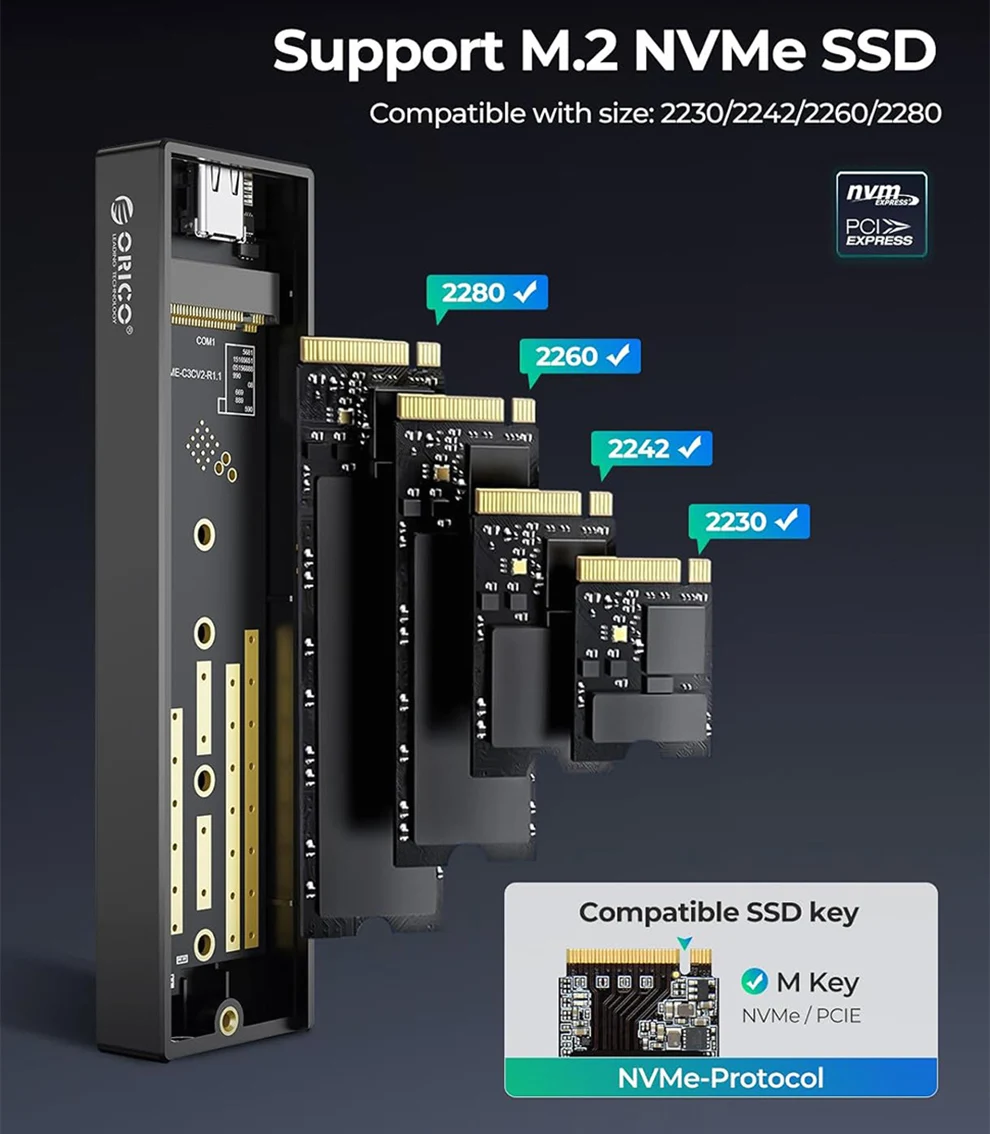 Aluminum M.2 NVMe SSD Enclosure 2TB Support 4 Aluminum M.2 NVMe SSD Enclosure 2TB Support - Image 4