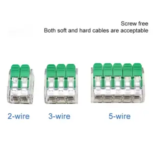 Premium Transparent Wiring Terminal Set with Green Locking Levers 10 S321fe3de2c3441b7845a77e056bd60dfJ