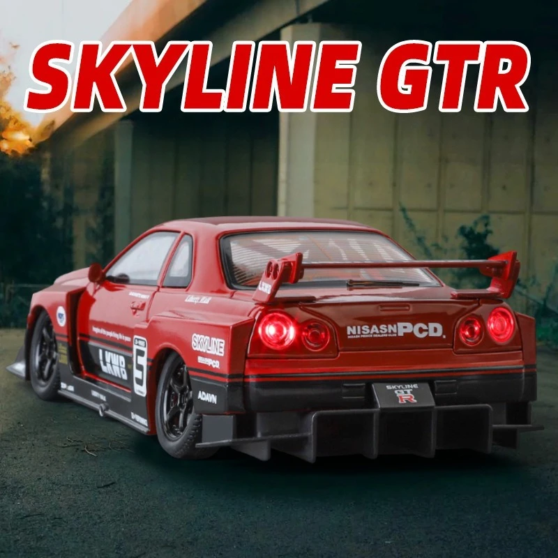 Vibrant Red Nissan Skyline GTR-S15 Die-Cast Model 2 Vibrant Red Nissan Skyline GTR-S15 Die-Cast Model - Image 2