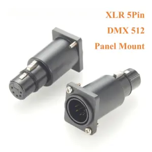 XLR 5Pin Panel Mount Connector Set