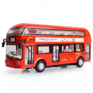Vintage London Double-Decker Bus Model 1/36 Scale 19 S32282f8fa3444bcab95d4f77598a8b1az