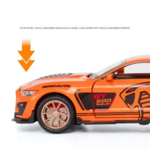 Vibrant Orange Ford Mustang GT500 Diecast Model 14 S3254b0c6c55643b29bb8d7a7c0280f5ez