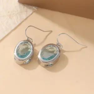 Silver Drop Earrings with Blue Stones 7 S32573e638d764fe79e672dbd21ee2302S