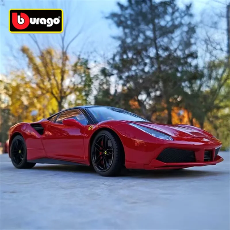 Red Ferrari 488 GTB 1:24 Diecast Model 3 Red Ferrari 488 GTB 1:24 Diecast Model - Image 3