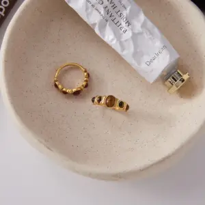 Vintage Stainless Steel Women's Ring with Gemstones 12 S32f56c4220bd4bfb906f04247f6c7b06w