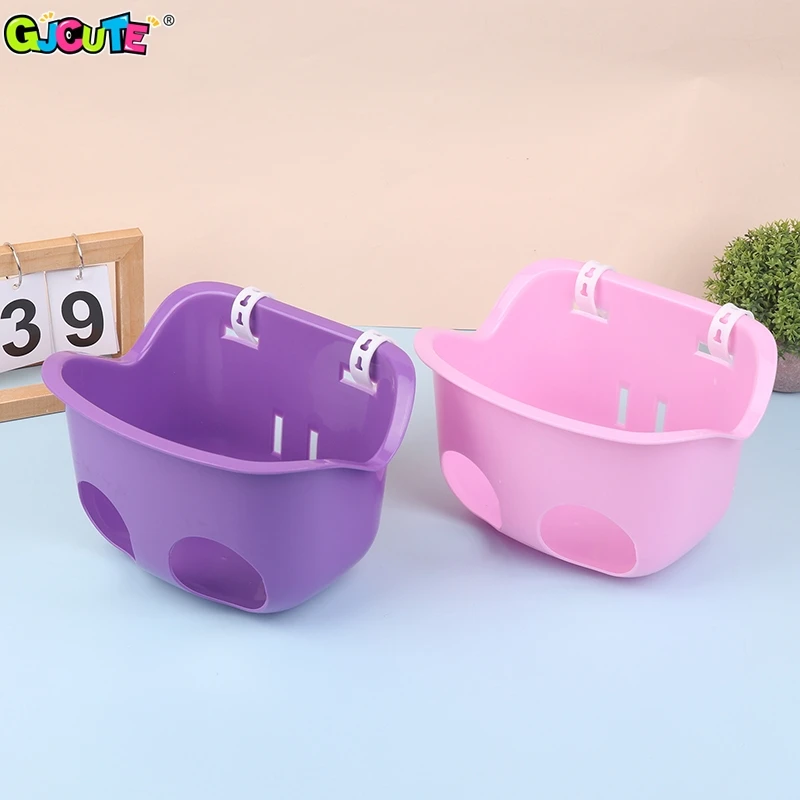 Doll Bike Basket in Pastel Pink and Purple 5 Doll Bike Basket in Pastel Pink and Purple - Image 5