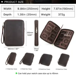 Leather Watch Organizer for Men CF1198-coffee 15 S3308d77d3ff04ce895e320ecab0a350eS
