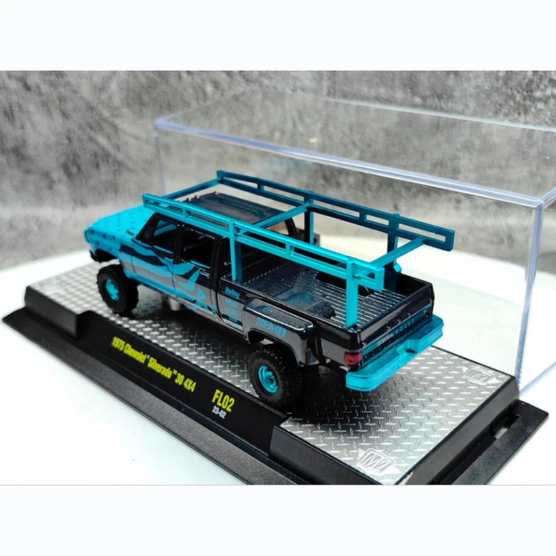 Vibrant Turquoise 1975 Silverado Diecast Model 3 Vibrant Turquoise 1975 Silverado Diecast Model - Image 3