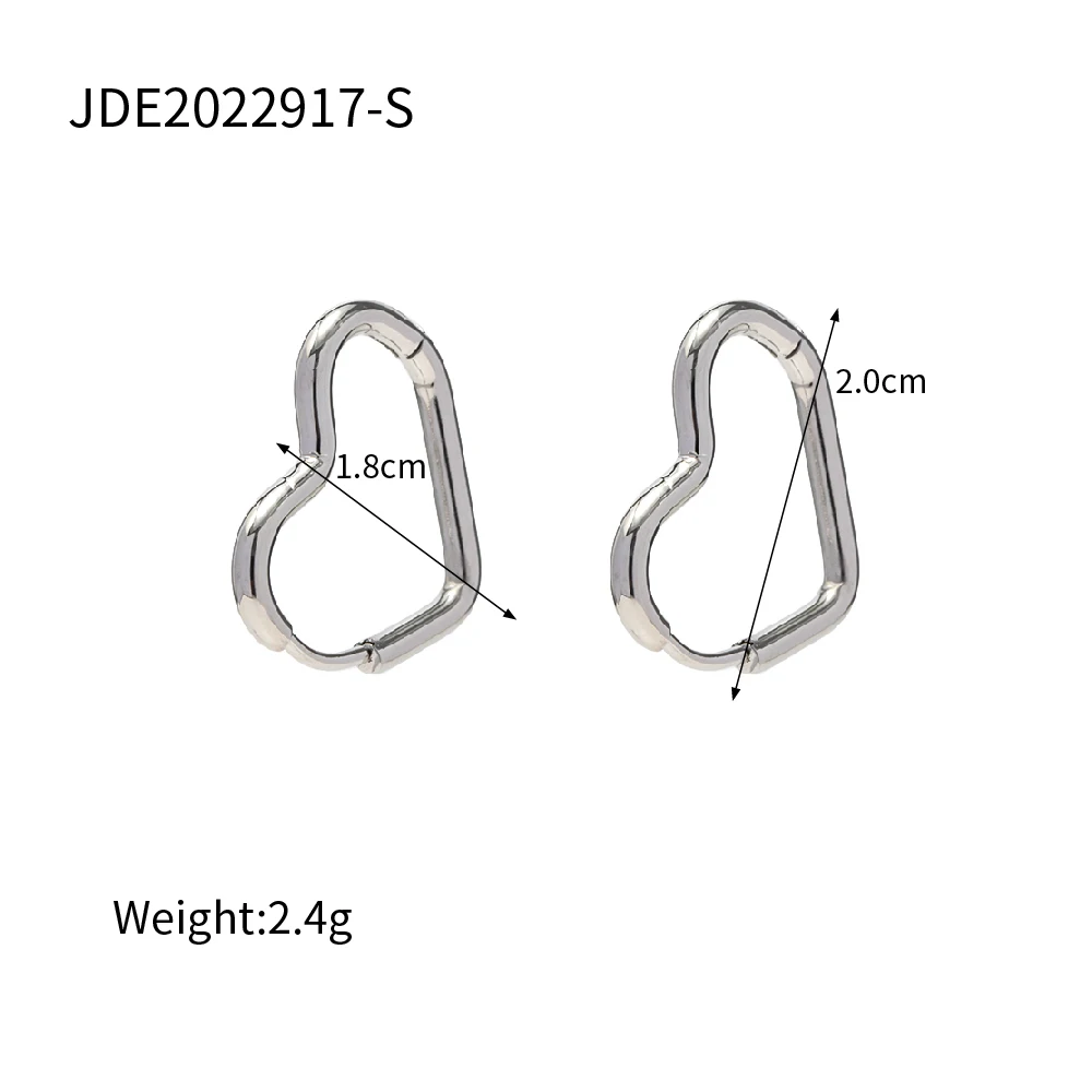 Stainless Steel Heart-Shaped Earrings 8 Stainless Steel Heart-Shaped Earrings - Image 8