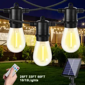 Outdoor Solar String Lights with Remote Control