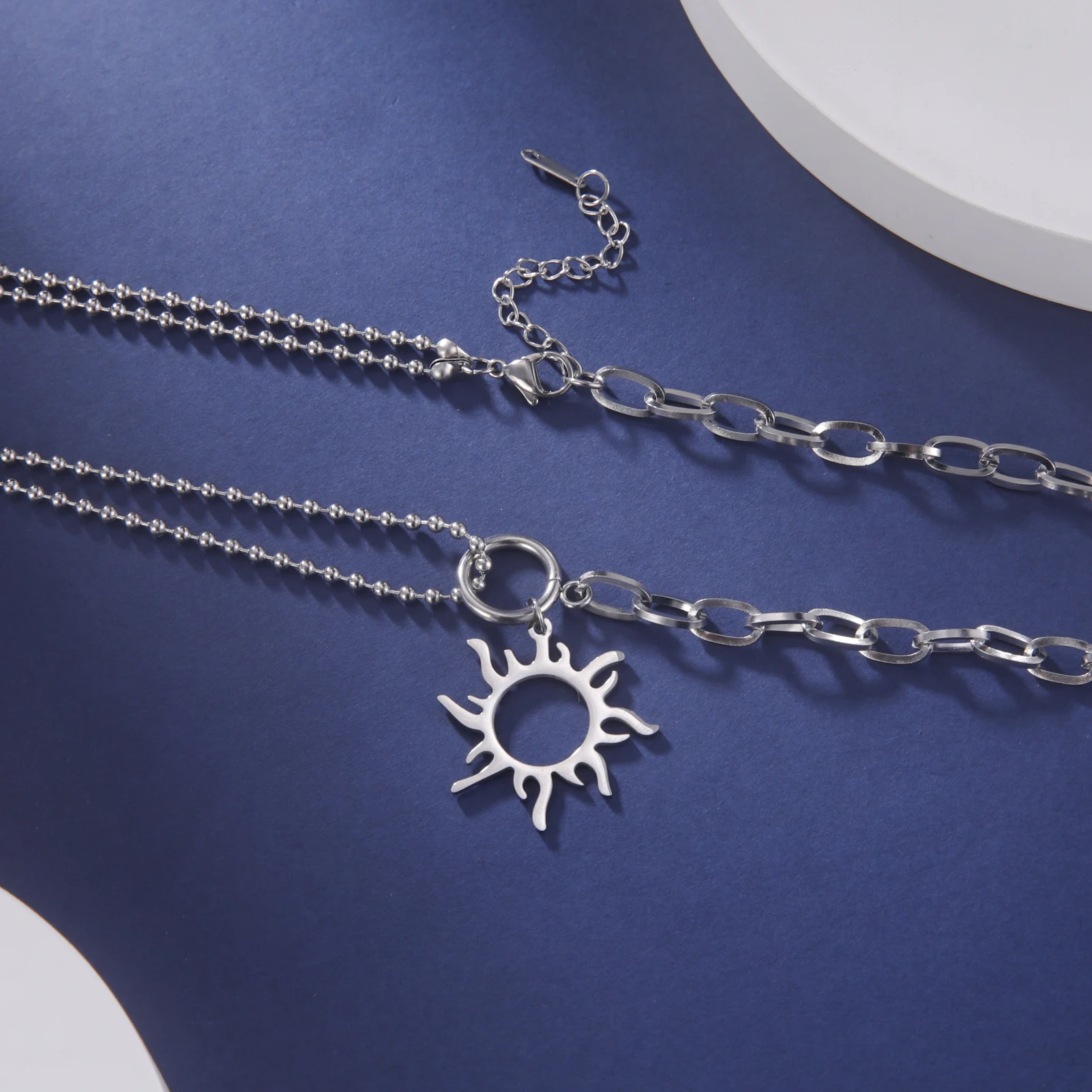 Stainless Steel Sun Totem Necklace for Women 6 Stainless Steel Sun Totem Necklace for Women - Image 6