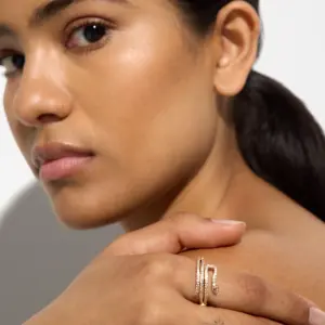 Stainless Steel Snake Ring with Rhinestones 8 S334bdf163c4148acad70d5097af1bf75T