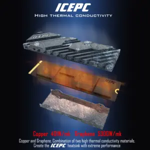 Copper M.2 NVMe SSD Heatsink for 2280 SSDs