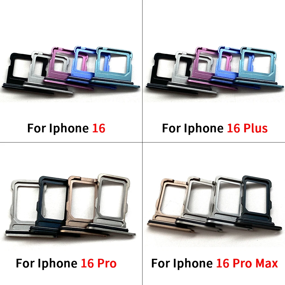 iPhone 16 Series Aluminum Dual/Single Card Trays Set 2 iPhone 16 Series Aluminum Dual/Single Card Trays Set - Image 2