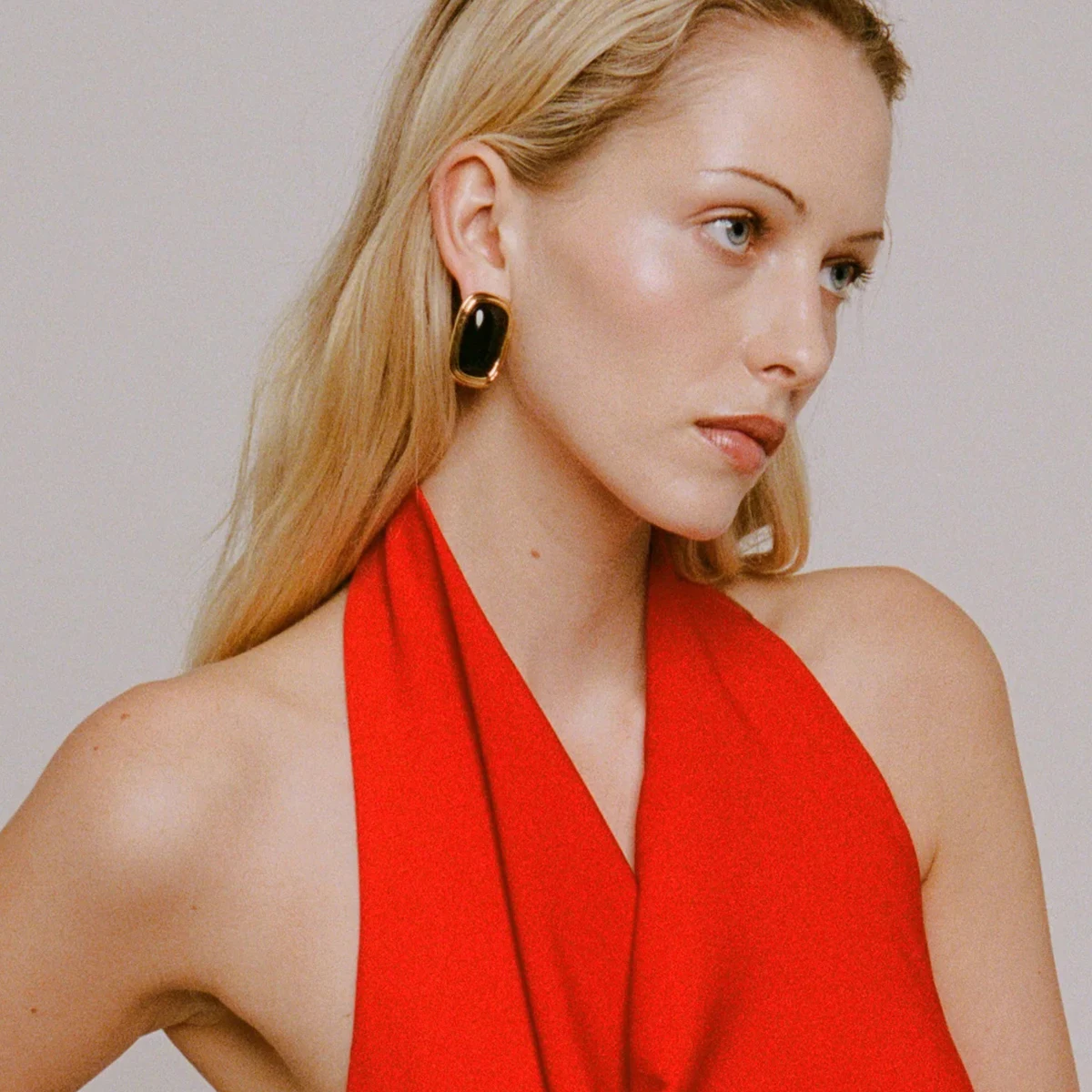 Stainless Steel Oval Agate Stud Earrings 4 Stainless Steel Oval Agate Stud Earrings - Image 4