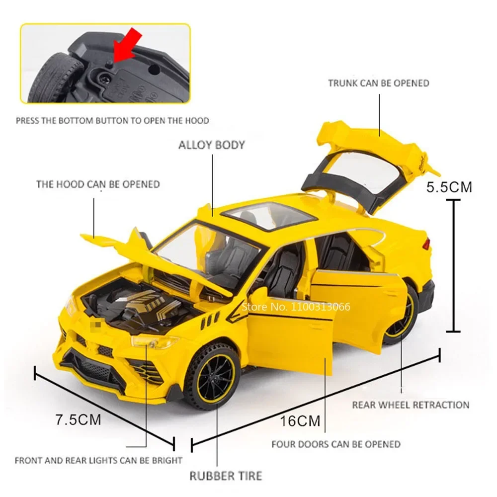 Vibrant Yellow Lamborghini Urus Miniature Model 4 Vibrant Yellow Lamborghini Urus Miniature Model - Image 4