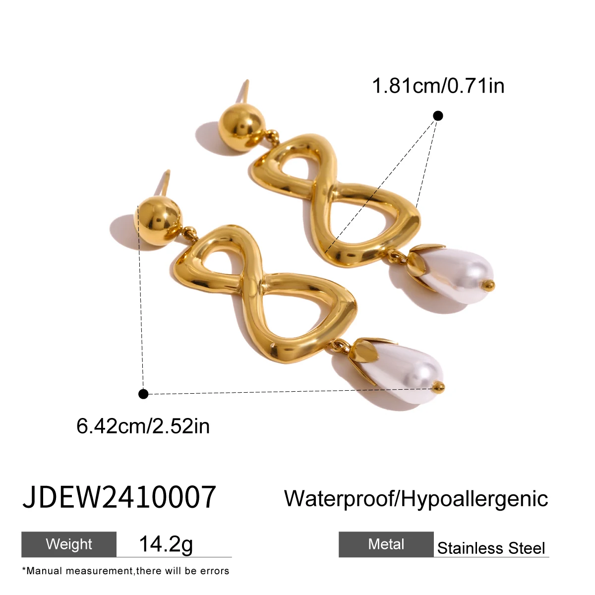 Elegant Stainless Steel Pearl Drop Earrings 7 Elegant Stainless Steel Pearl Drop Earrings - Image 7