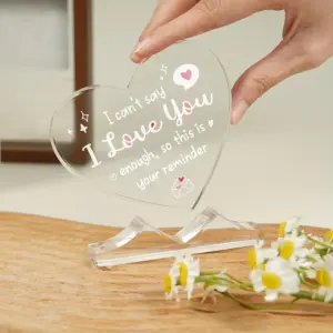 Heart-Shaped Acrylic Romantic Plaque 7 S33b21b3dab944bda82ea42ca126505d1q