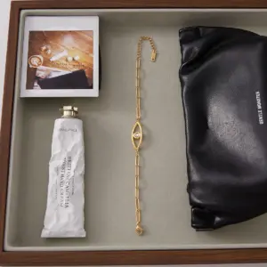 Elegant Gold-Finish Stainless Steel Evil Eye Bracelet 12 S33ba24824be84d8586f0031ebbe4d65ec