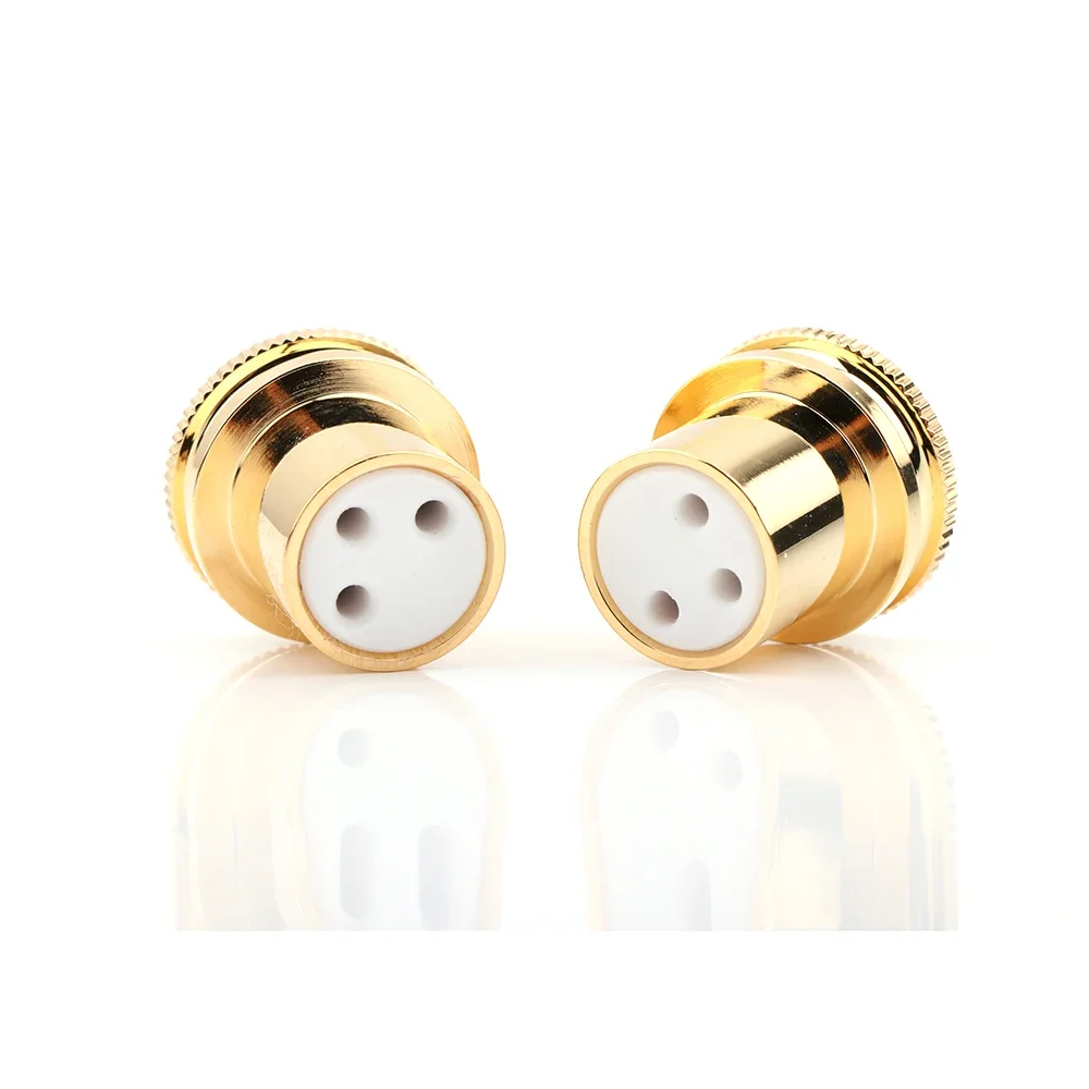 Rhodium Plated Copper XLR Plug Caps Set 8 Rhodium Plated Copper XLR Plug Caps Set - Image 8