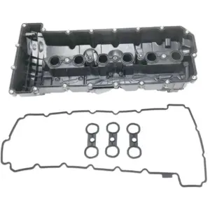 BMW N51 N52 3.0L Engine Valve Cover Black 7 S33d11d813e0f4ed397b352df56bb2f37b