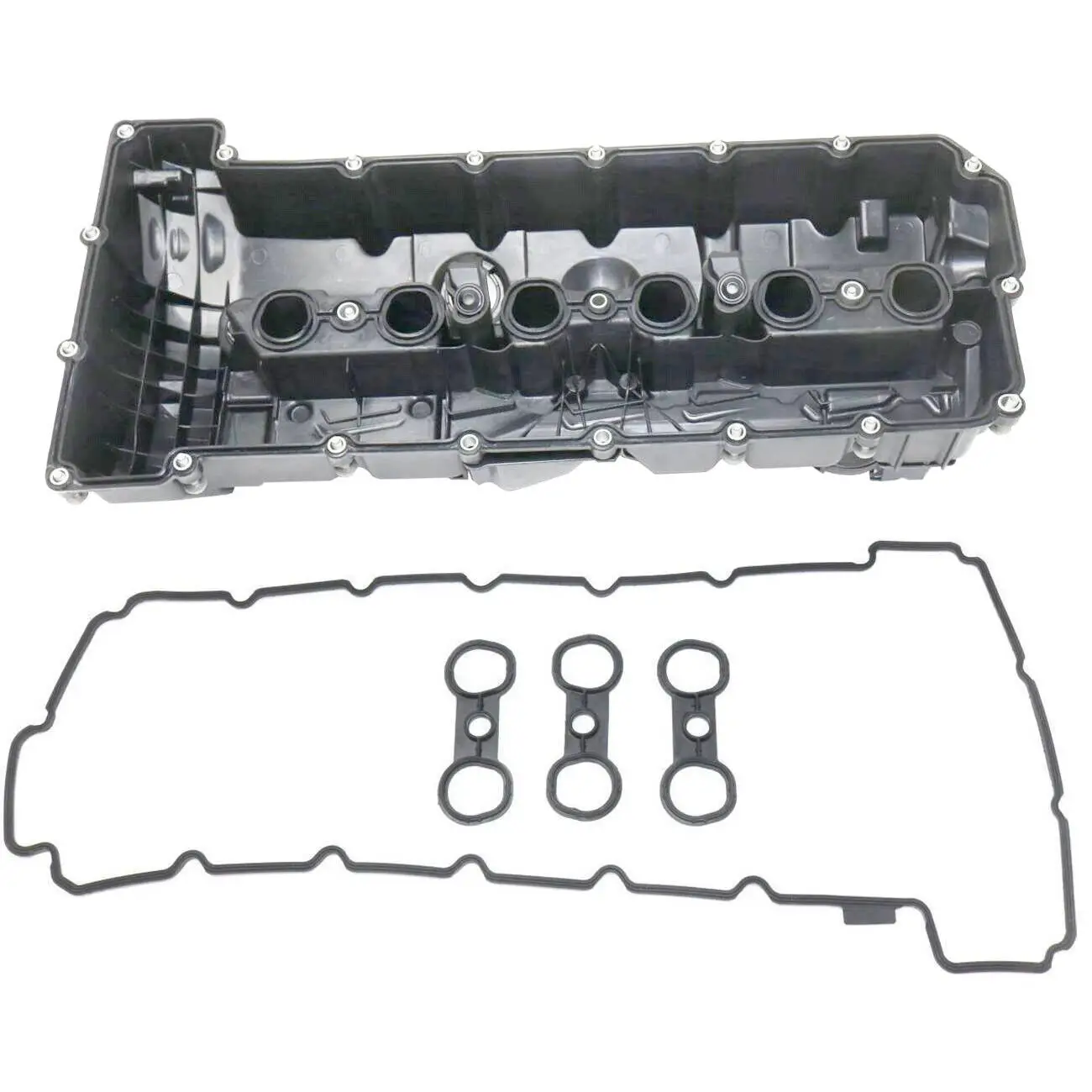 BMW N51 N52 3.0L Engine Valve Cover Black 3 BMW N51 N52 3.0L Engine Valve Cover Black - Image 3