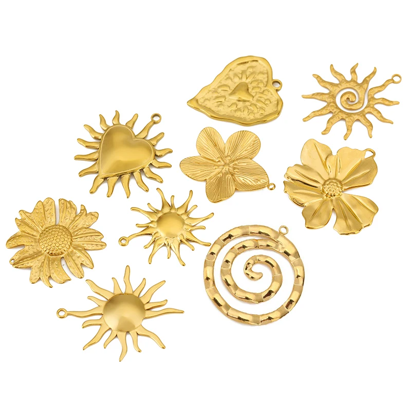 Stainless Steel Charm Set with Gold PVD Finish 2 Stainless Steel Charm Set with Gold PVD Finish - Image 2