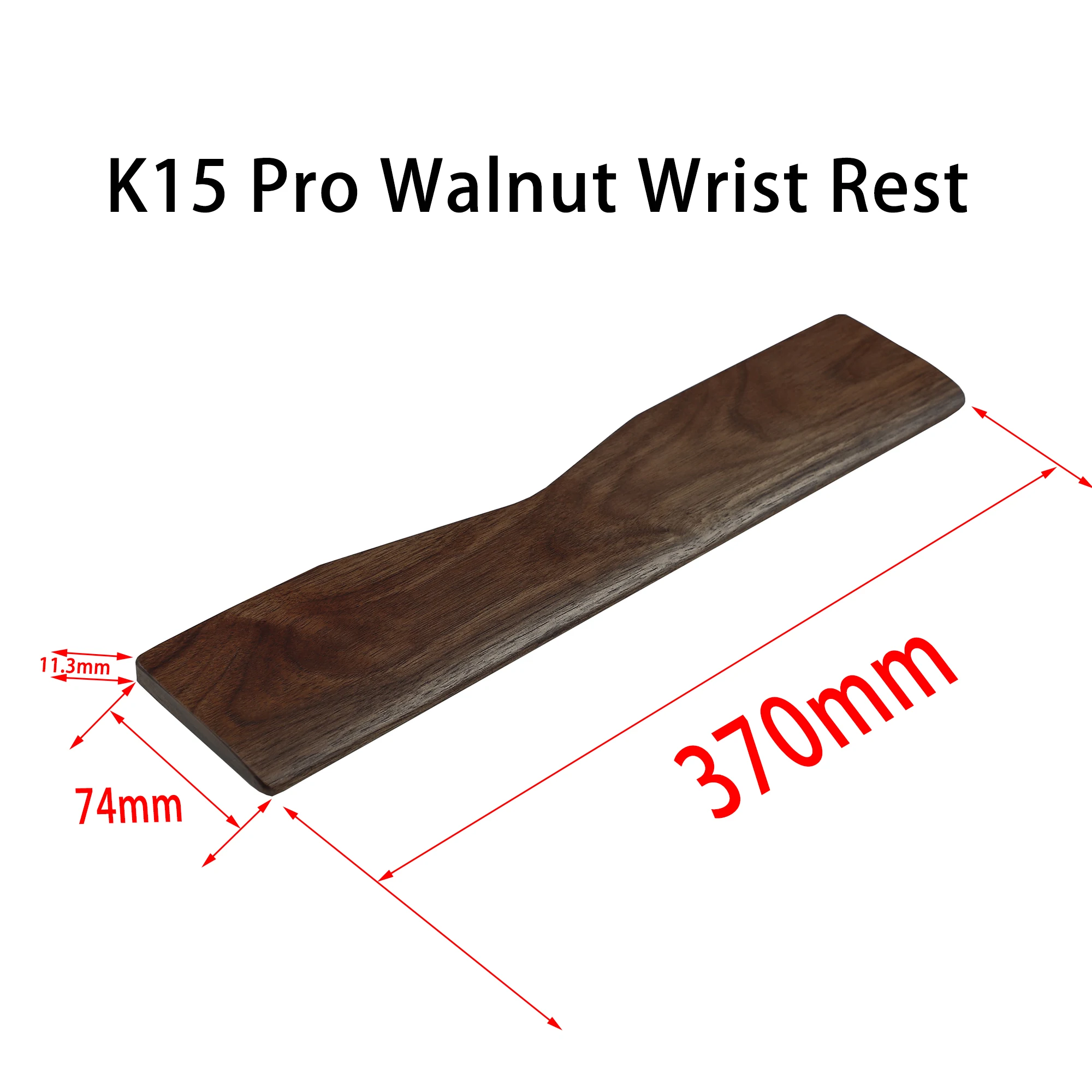 Walnut Wooden Wrist Rest for Keychron Pro Models 7 Walnut Wooden Wrist Rest for Keychron Pro Models - Image 7
