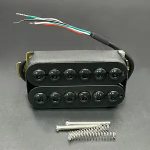 Black Adjustable Humbucker Pickup Set for Electric Guitar 10 S33f0e051236246bda04a62d07ddb469fb