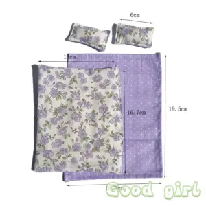 Miniature Dollhouse Bedding Set in Vibrant Colors