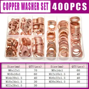 400-Piece Copper Washer Set for Automotive and Machinery 13 S340f3c8d63c340ea8c018b67dc198ad0j
