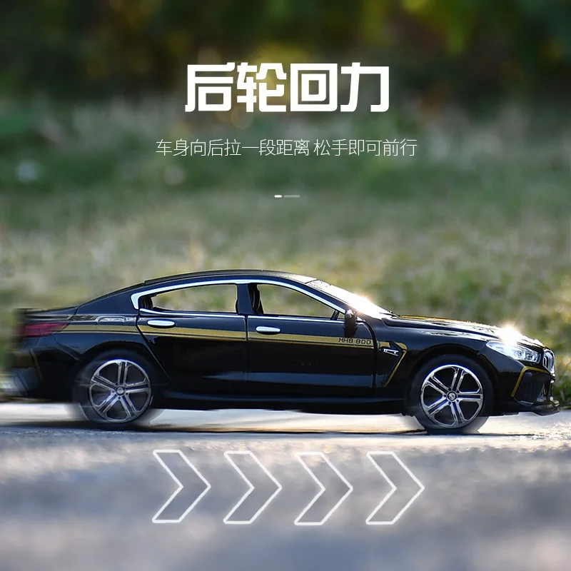 Black and Gold Alloy Model Car 1:32 Scale 4 Black and Gold Alloy Model Car 1:32 Scale - Image 4