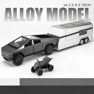 1:24 Diecast Pickup and Trailer Model 17 S342bfad283d24a5ea647211ee9a1bee5V