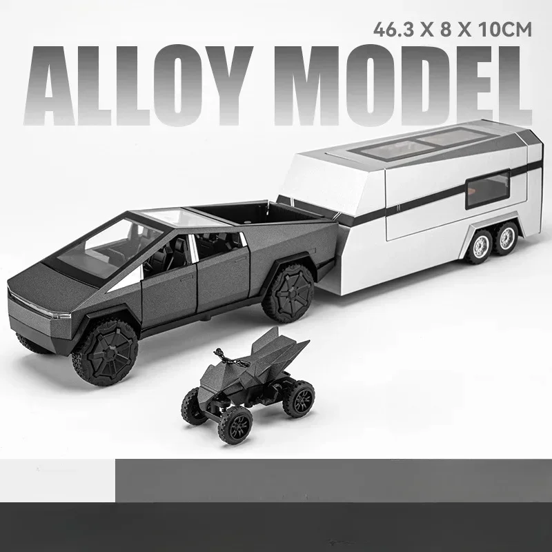 1:24 Diecast Pickup and Trailer Model 8 1:24 Diecast Pickup and Trailer Model - Image 8