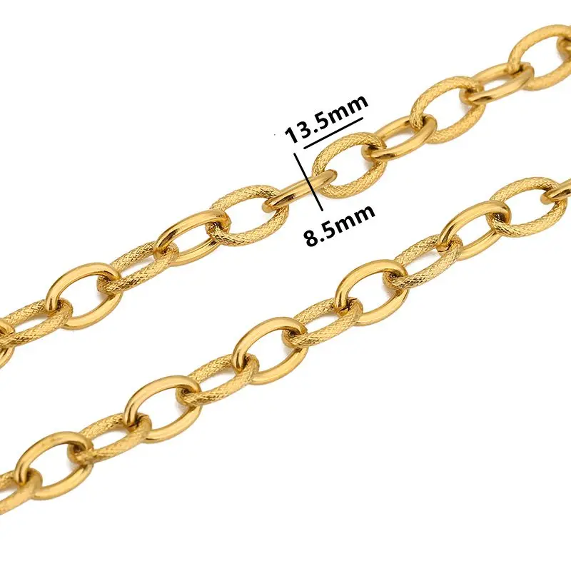 Heavy Stainless Steel Jewelry Chain in Gold Tone 3 Heavy Stainless Steel Jewelry Chain in Gold Tone - Image 3
