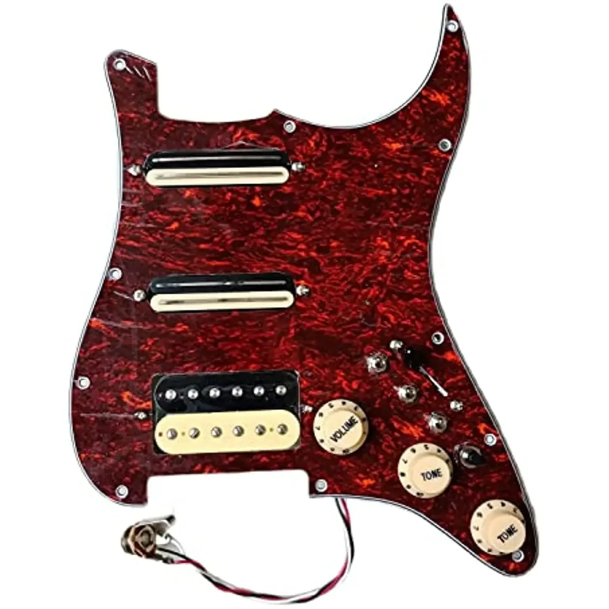 Red Tortoiseshell Pickguard for Fender Stratocaster 6 Red Tortoiseshell Pickguard for Fender Stratocaster - Image 6