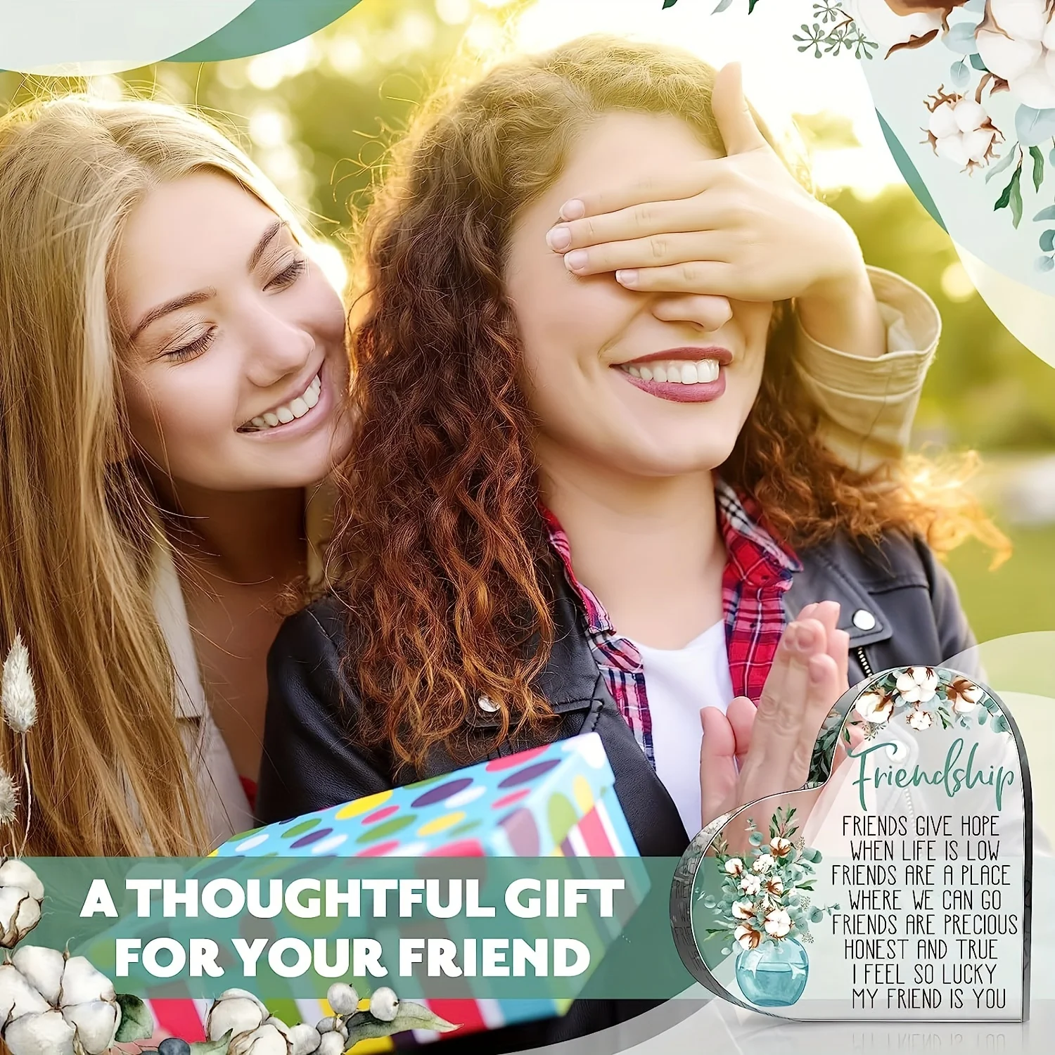 Friendship Acrylic Heart Ornament 4 Friendship Acrylic Heart Ornament - Image 4