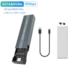Sleek M.2 NVMe SATA SSD Enclosure 18 S3488fd7f4bdb43faab462ea8ff2ffdf7k