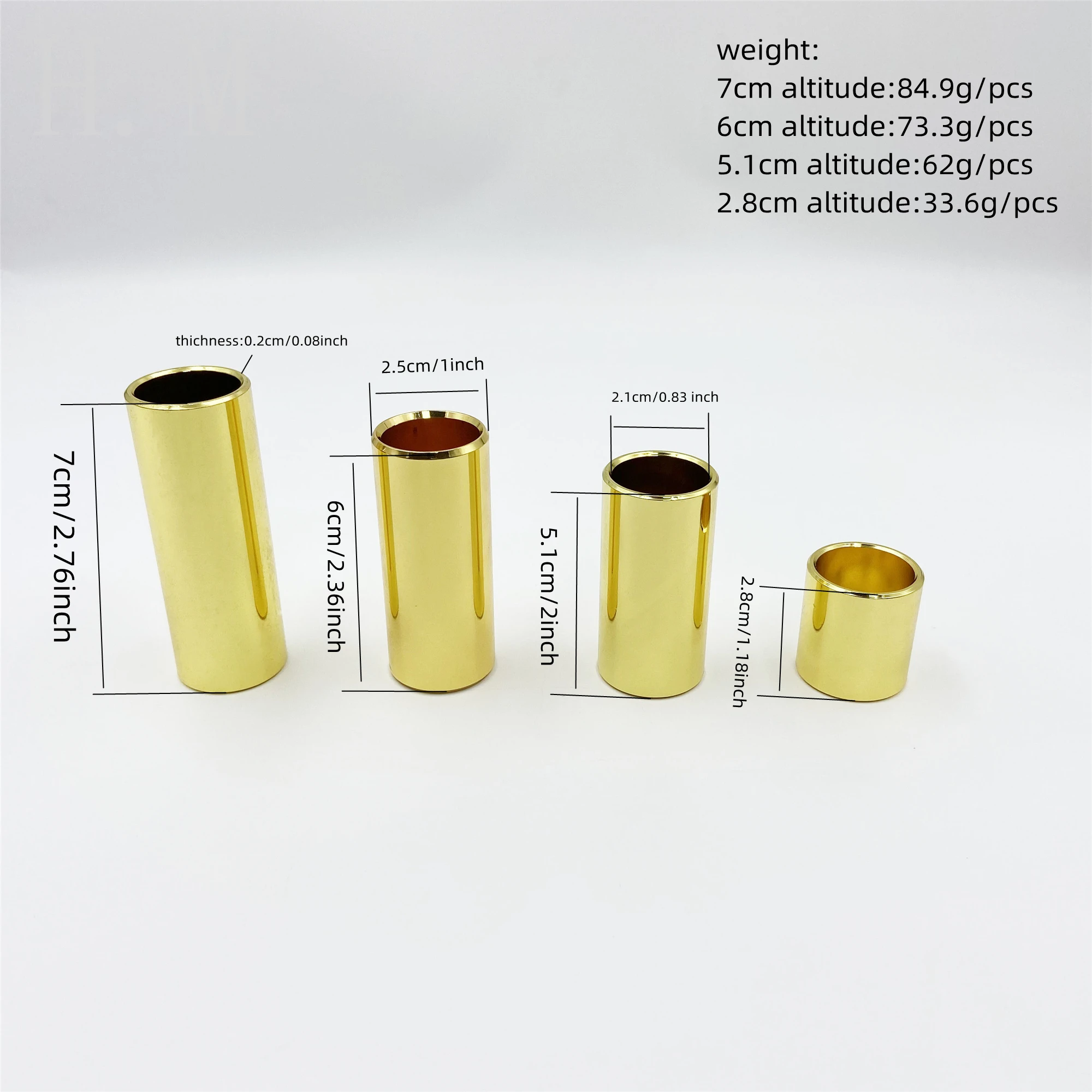 Gold-Plated Guitar Slide Rod 2.5cm Diameter 6 Gold-Plated Guitar Slide Rod 2.5cm Diameter - Image 6