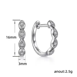 Silver Zircon Hoop Earrings LL-YS0950 7 S34c93721b94d4cc2a158073be4e6af9cl