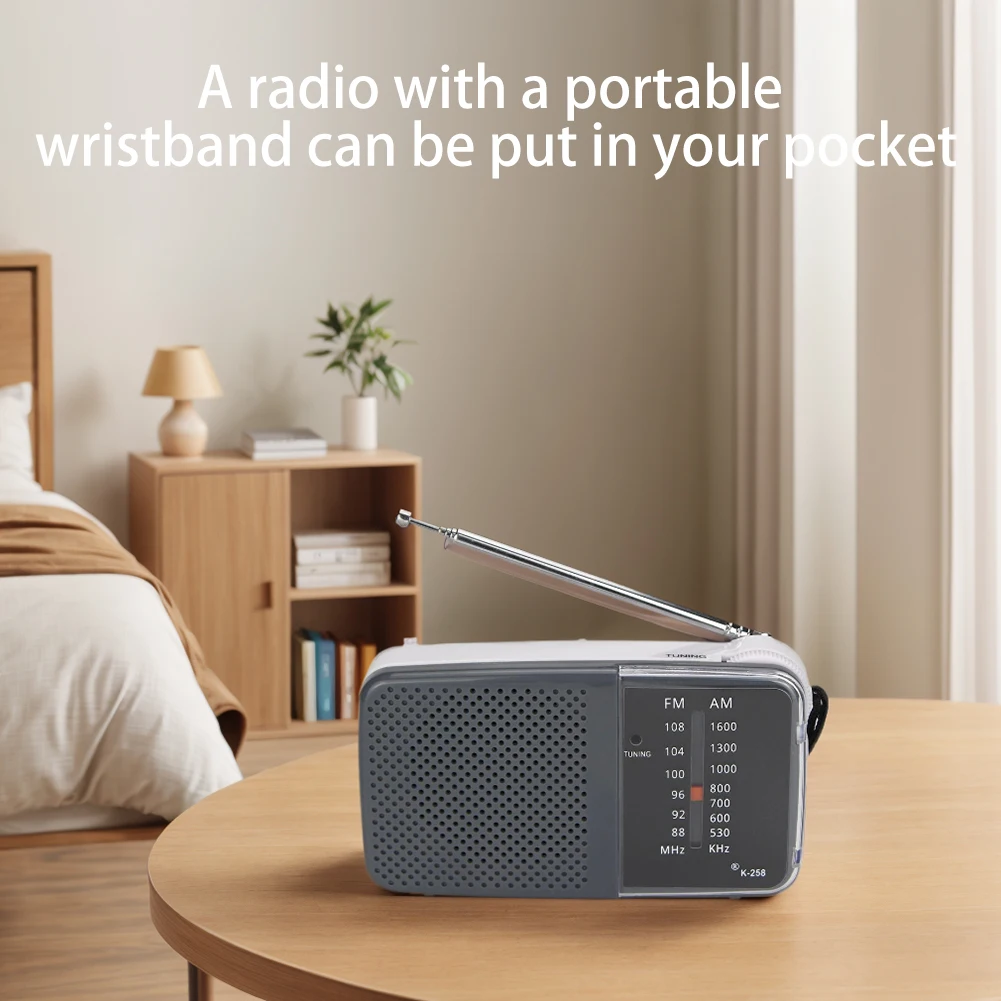 Portable AM/FM Radio with Retractable Antenna 2 Portable AM/FM Radio with Retractable Antenna - Image 2