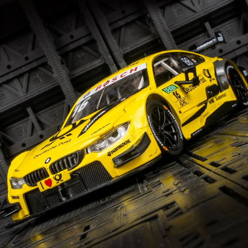 BMW M4 DTM Diecast Model 1:24 Scale Yellow 9 BMW M4 DTM Diecast Model 1:24 Scale Yellow - Image 9